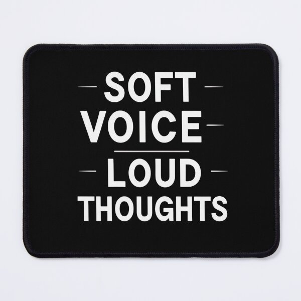 Item preview, Soft Voice Loud Thoughts – Minimalist Introvert Quote Typography designed and sold by jelonkaa.