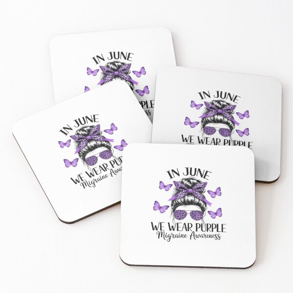 Item preview, Migraine Awareness In June We Wear Purple Messy Bun designed and sold by khorbiasieno.