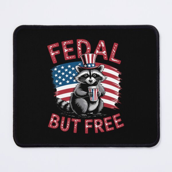 Item preview, Feral But Free Patriotic Racoon Feral & Free 4th July7 designed and sold by RuthGAArt.