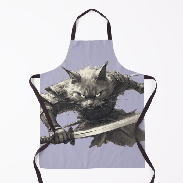 Item preview, Angry Samurai Cat Illustration – Feline Warrior Art designed and sold by SweetRossel.