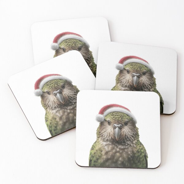 Item preview, Festive Kākāpō Parrot in Santa Hat designed and sold by LazyOwlStore.