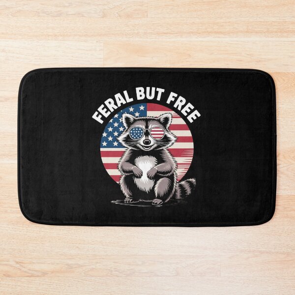 Item preview, Feral But Free Patriotic Racoon Feral & Free 4th July10 designed and sold by RuthGAArt.