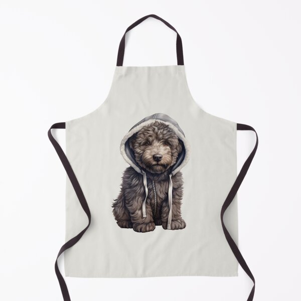 Item preview, Bouvier des Flandres Pup in Fur-Lined Parka designed and sold by QuietBloom80.