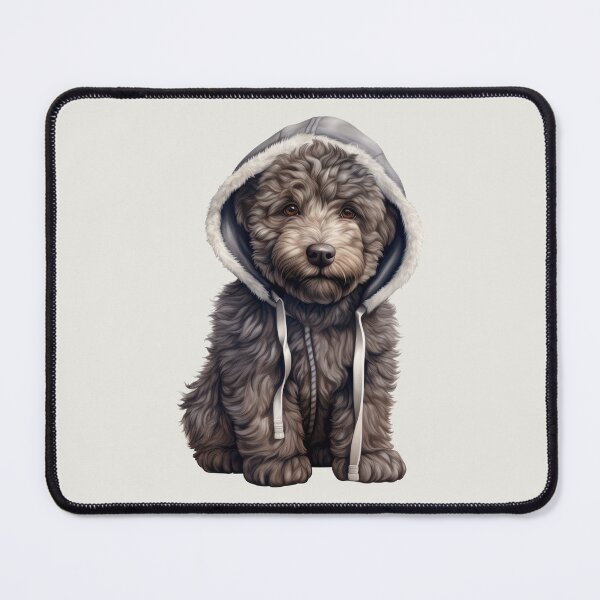 Item preview, Bouvier des Flandres Pup in Fur-Lined Parka designed and sold by QuietBloom80.