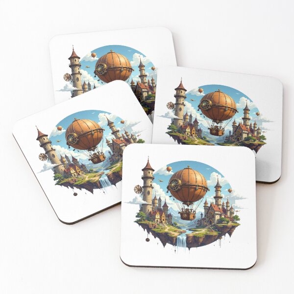 Item preview, Steampunk City Floating Island Art Print designed and sold by AnimalAirtistry.