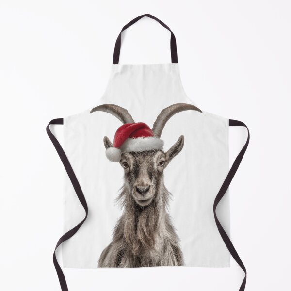Item preview, Festive Markhor Goat in Santa Hat designed and sold by LazyOwlStore.