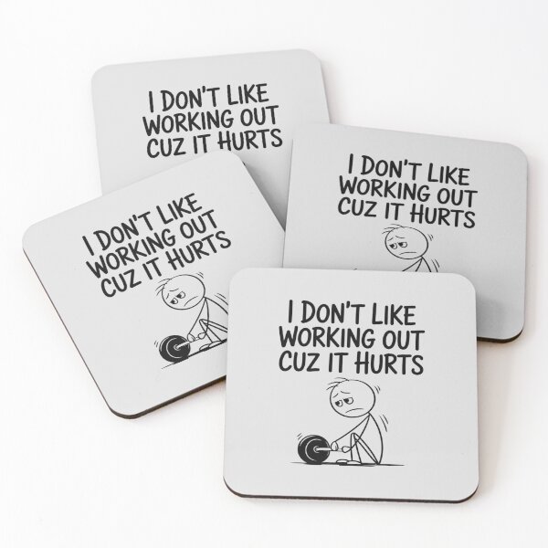 Item preview, I Don't Like Working Out Cuz It Hurts Funny Workout designed and sold by ticlitule.