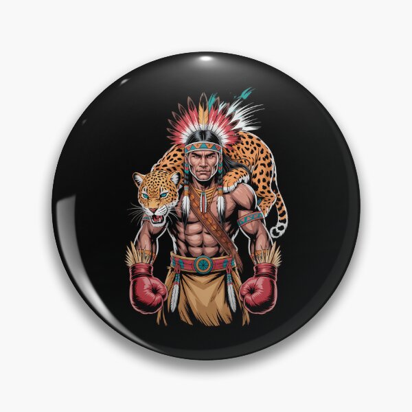 Item preview, Mexican Boxing Inca Warrior with Jaguar Spirit designed and sold by Moon-Ape.