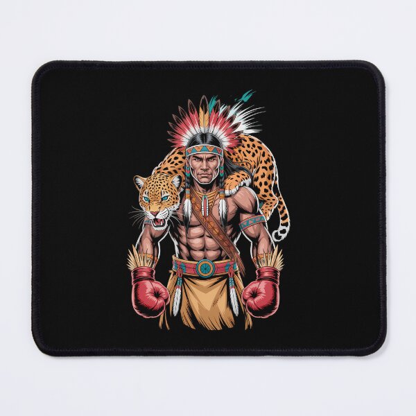 Item preview, Mexican Boxing Inca Warrior with Jaguar Spirit designed and sold by Moon-Ape.