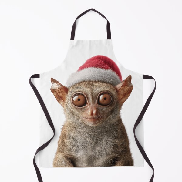 Item preview, Festive Tarsier in Santa Hat designed and sold by LazyOwlStore.