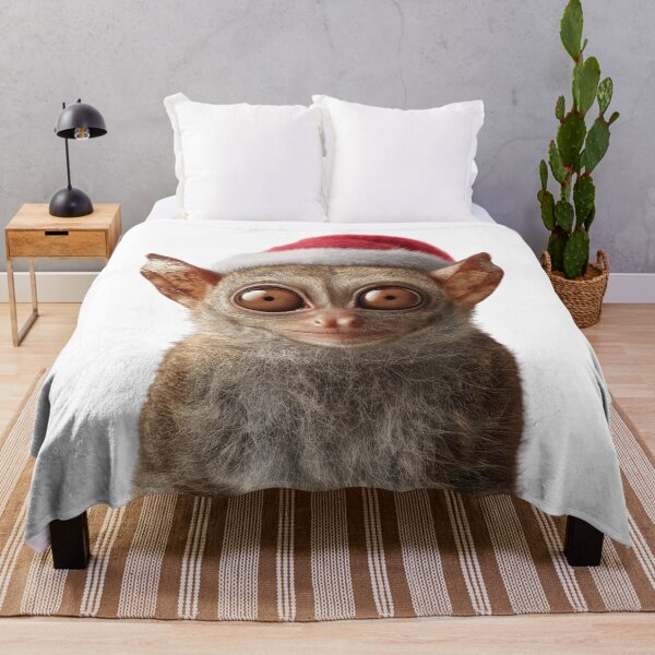 Item preview, Festive Tarsier in Santa Hat designed and sold by LazyOwlStore.