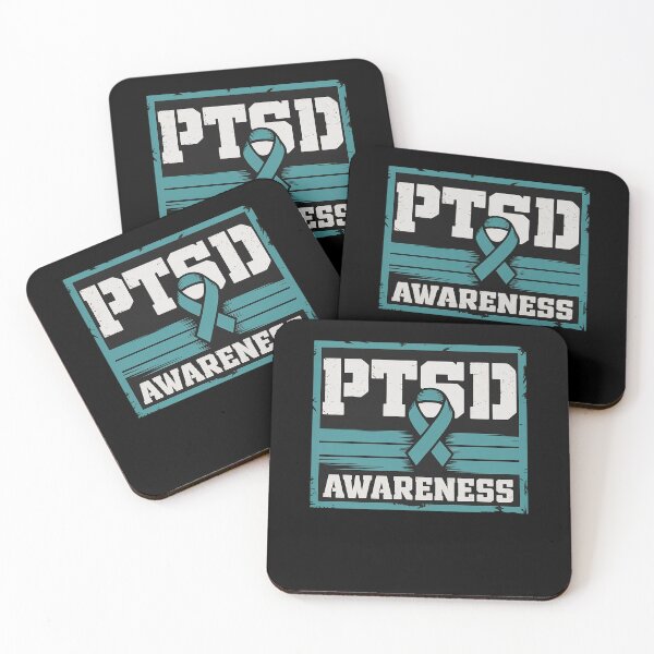 Item preview, PTSD Awareness Teal Ribbon Traumatic Psychological Trauma designed and sold by DrewLeuschke.