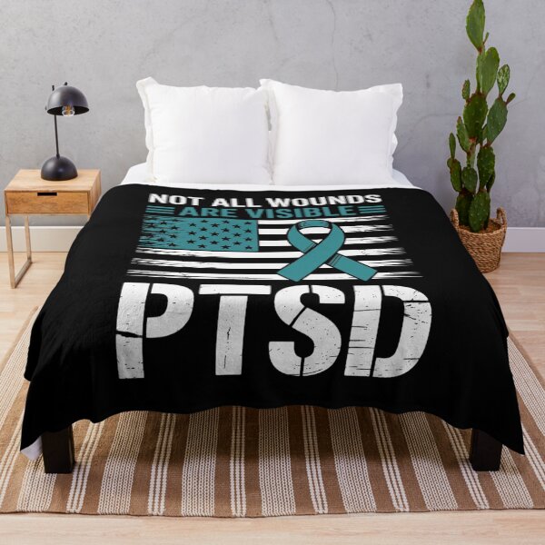 Item preview, PTSD Awareness I Wear Teal Support the Troops designed and sold by khorbiasieno.