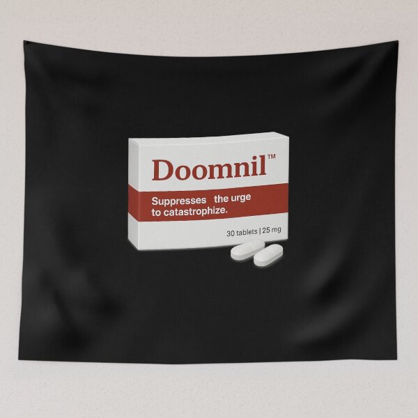 Item preview, Doomnil™ – Fake Medicine Parody for Overthinkers & Catastrophizers designed and sold by pharmafeels.