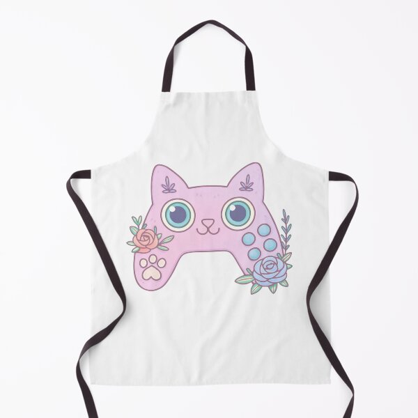 Item preview, Lilac Kawaii Cat Gaming Controller • Pastel Gamer Girl Aesthetic with Floral Cottagecore Charm designed and sold by SirensSageStone.