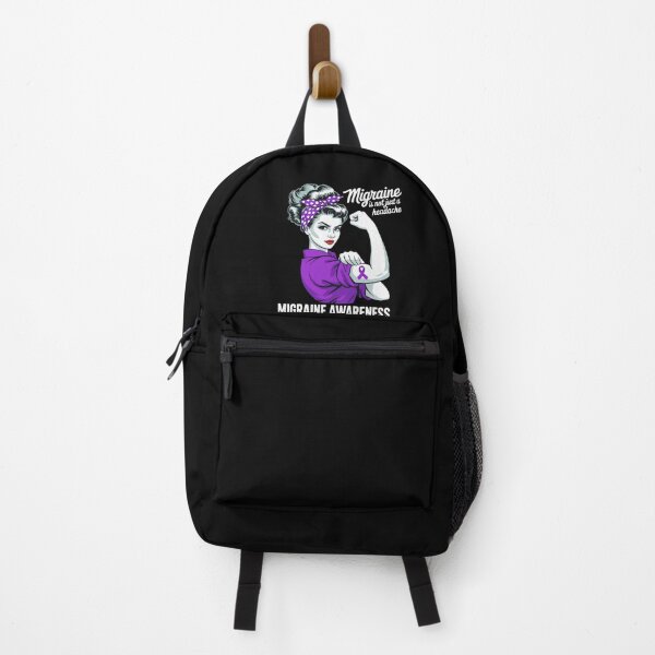 Item preview, Migraine Awareness Not Just Headache Purple Strong Woman designed and sold by khorbiasieno.