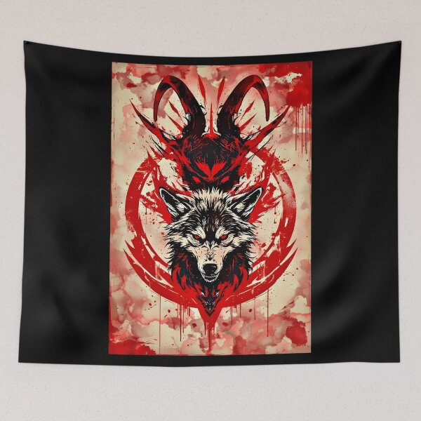 Item preview, Blood Ritual Wolf – Mystic Protector Illustration designed and sold by Neer arts.