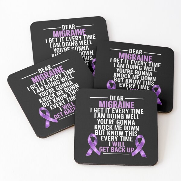 Item preview, Migraine Awareness Headache I will get back up Purple designed and sold by DrewLeuschke.