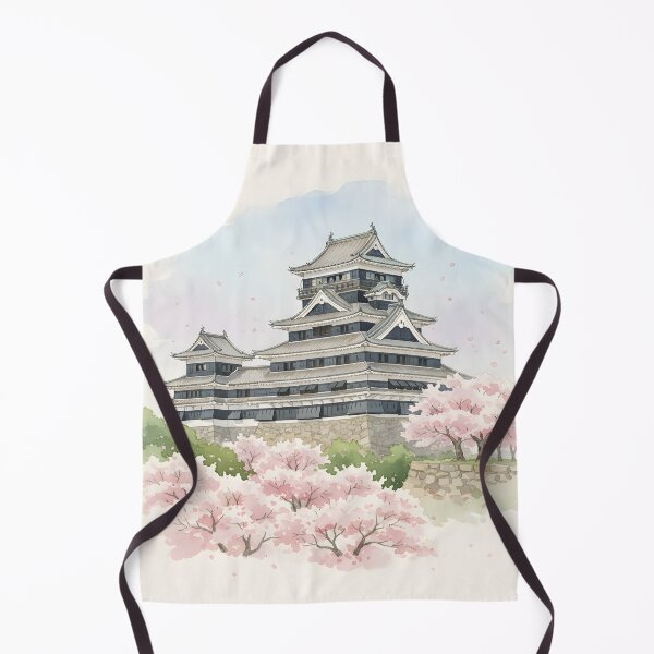 Item preview, Japanese Kumamoto Temple and Cherry Blossoms designed and sold by Clay Artista.