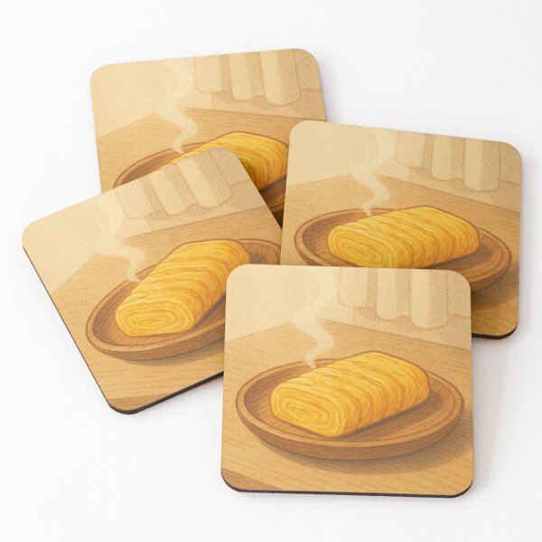Item preview, tamagoyaki-japanese-wooden-plate-cozy-kitchen-food-art.png designed and sold by Warm Bowl Studio.