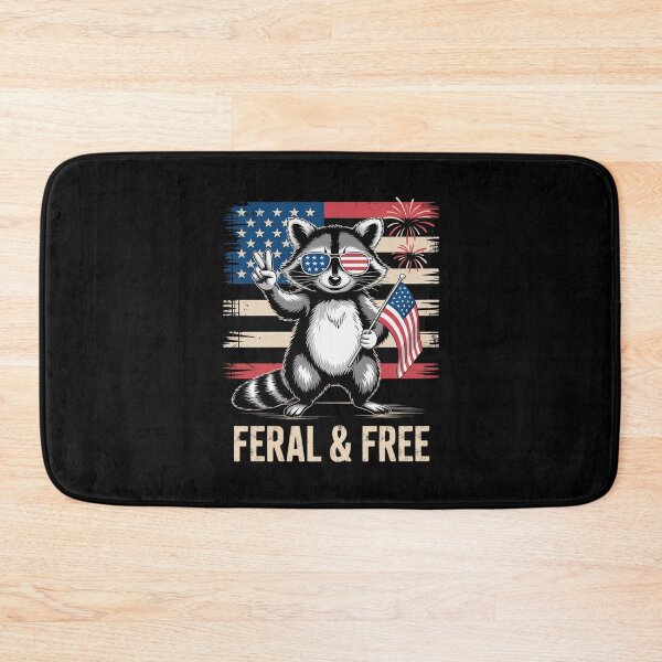 Item preview, Feral But Free USA Raccoon 4th Of July Men Women Kids designed and sold by MonsterBuddiess.