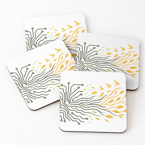 Item preview, Digital Zen - Circuit Board Wind & Leaf Design designed and sold by Ataqhin.