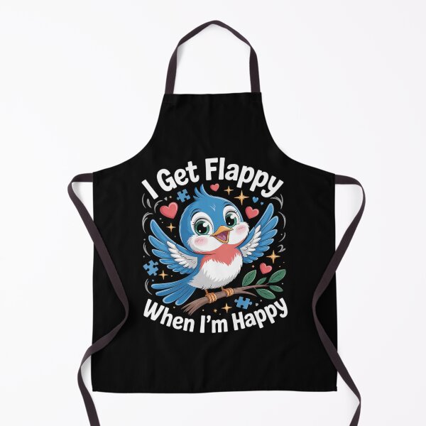 Item preview, I Get Flappy When I'm Happy Cute Autism Awareness Bird designed and sold by ticlitule.