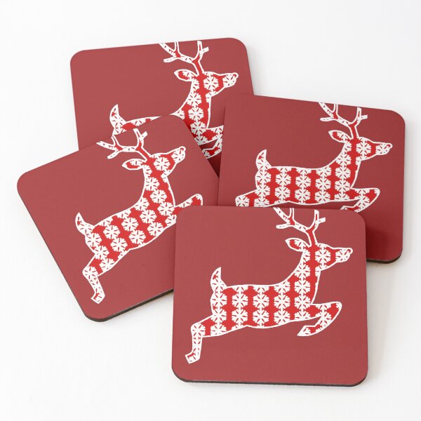 Item preview, Festive Red Snowflake Reindeer Silhouette – Christmas Holiday Design designed and sold by HopeAndHustle.