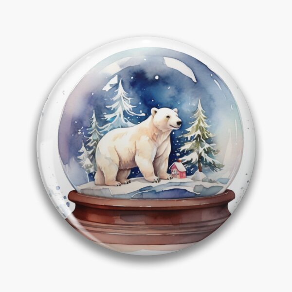 Item preview, Winter magic in a snow globe – watercolor polar bear designed and sold by Rose Design & Photos.