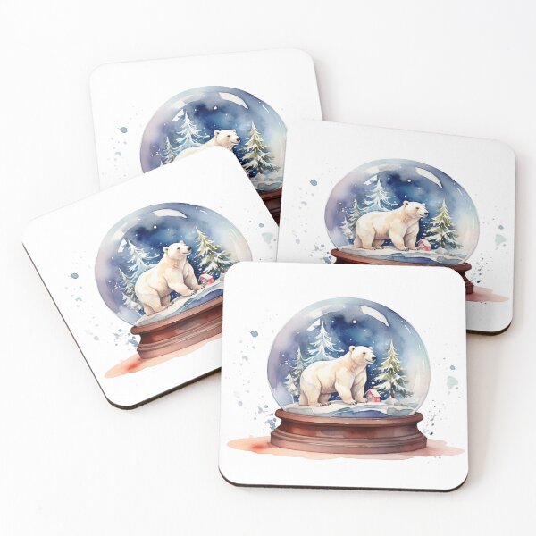Item preview, Winter magic in a snow globe – watercolor polar bear designed and sold by Rose Design & Photos.