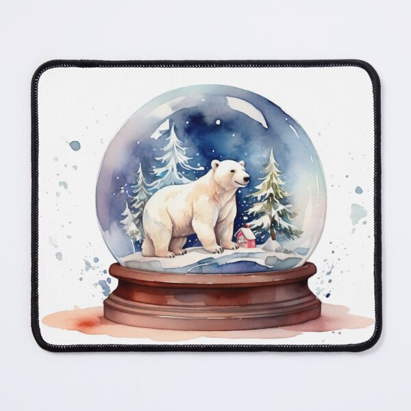 Item preview, Winter magic in a snow globe – watercolor polar bear designed and sold by Rose Design & Photos.