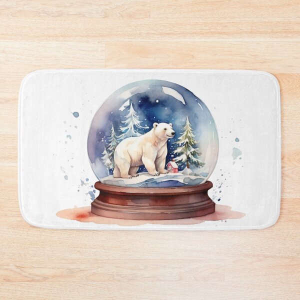 Item preview, Winter magic in a snow globe – watercolor polar bear designed and sold by Rose Design & Photos.