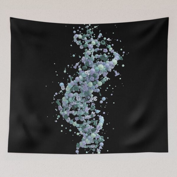 Item preview, Futuristic DNA Spiral – Sci-Fi Molecular Abstract Design designed and sold by Ekracreatives.