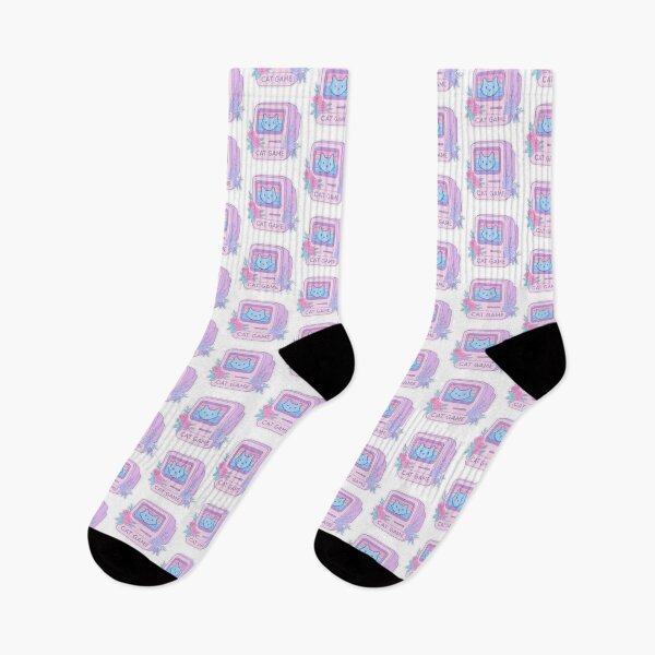 Item preview, Kawaii Retro Cat Game • Pastel Pixel Computer Aesthetic with Floral Gamer Vibes designed and sold by SirensSageStone.