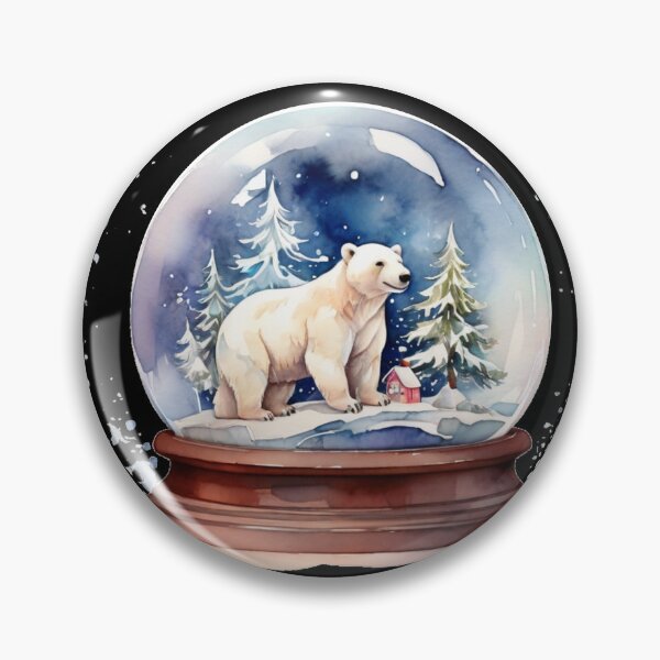 Item preview, Winter magic in a snow globe – watercolor polar bear designed and sold by Rose Design & Photos.