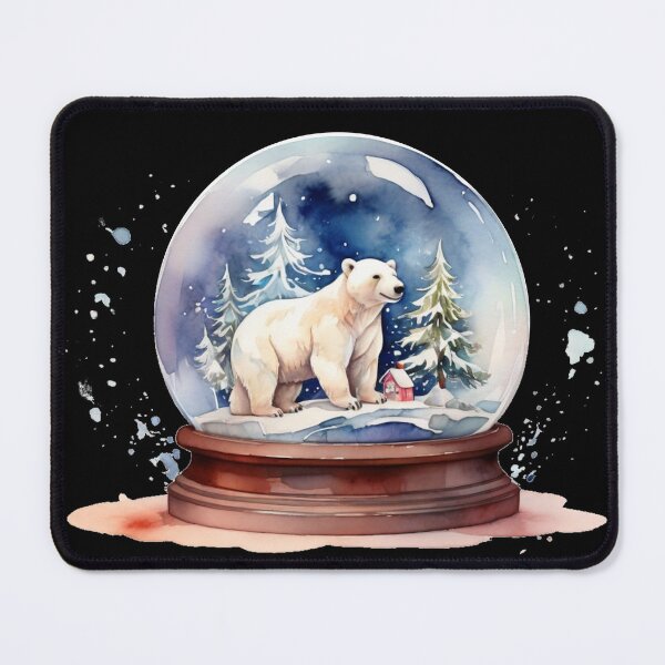 Item preview, Winter magic in a snow globe – watercolor polar bear designed and sold by Rose Design & Photos.