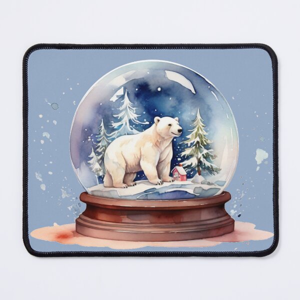 Item preview, Winter magic in a snow globe – watercolor polar bear designed and sold by Rose Design & Photos.