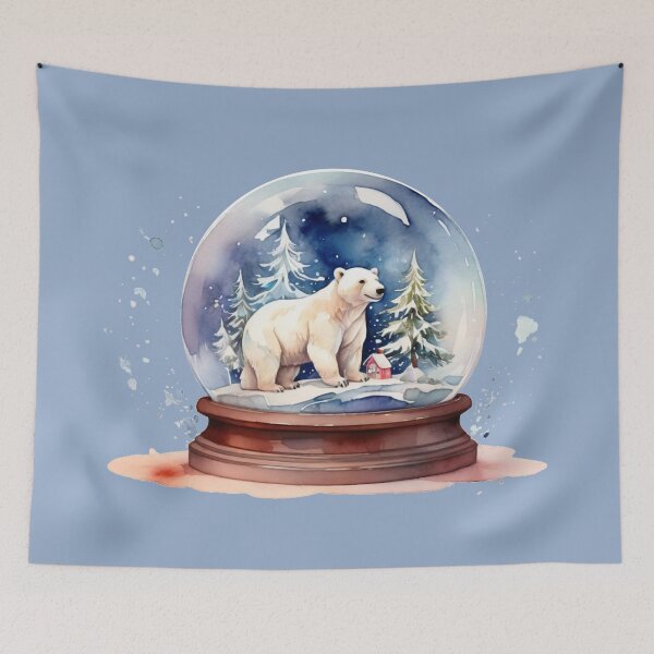 Item preview, Winter magic in a snow globe – watercolor polar bear designed and sold by Rose Design & Photos.