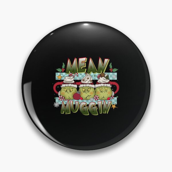 Item preview, Grinch Mean Muggin – Funny Christmas Mug Faces Holiday Art designed and sold by Talia Isaac.