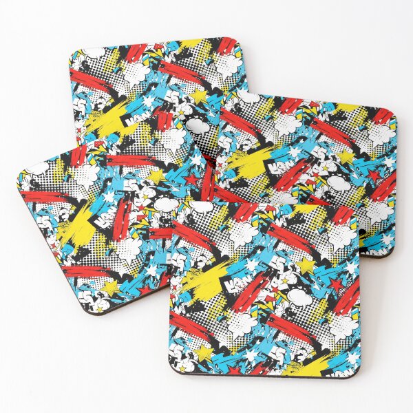 Item preview, Comic Chaos Pop Pattern designed and sold by Kaleidoscope Print.