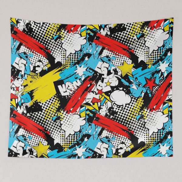 Item preview, Comic Chaos Pop Pattern designed and sold by Kaleidoscope Print.