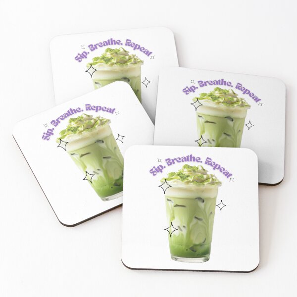 Item preview, Sip. Breathe. Repeat – Matcha Aesthetic Iced Latte Design designed and sold by Designnari.