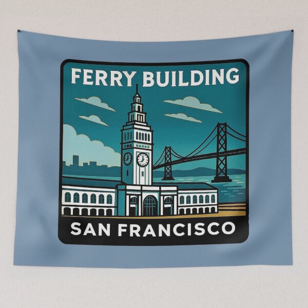 Item preview, Ferry Building Clock Tower - San Francisco, California designed and sold by Myra365Art.