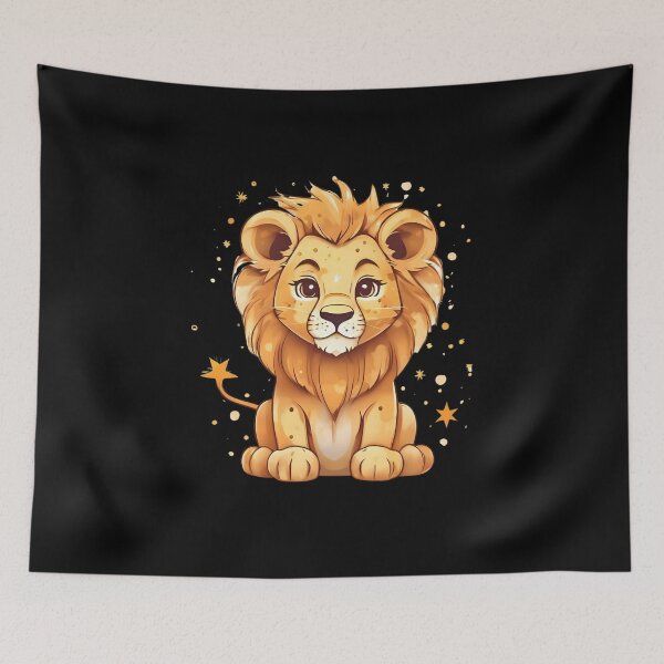 Item preview, Adorable Cartoon Lion Cub Illustration designed and sold by flagshiptee.