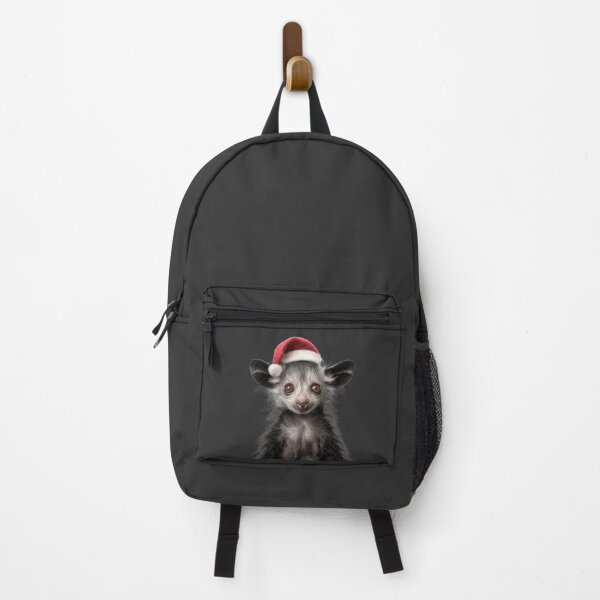 Item preview, Festive Aye-Aye Lemur in Santa Hat designed and sold by LazyOwlStore.