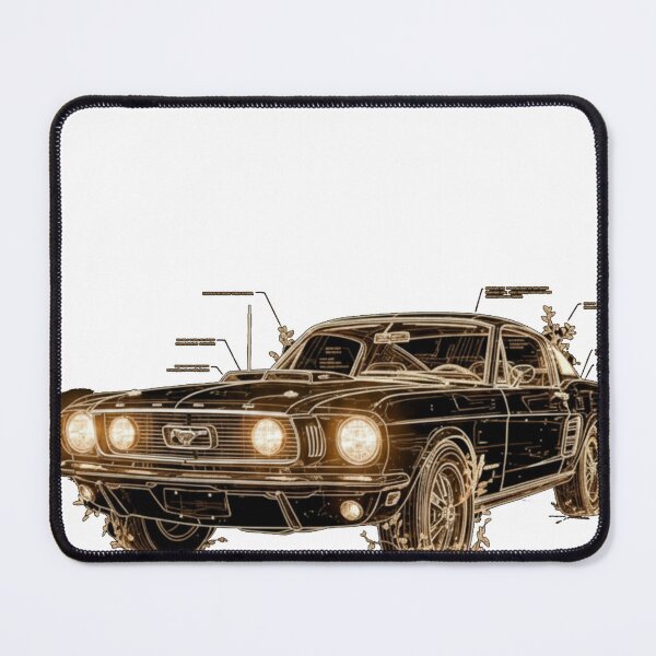 Item preview, Golden Vintage 1968 Mustang car designed and sold by MrLeam.