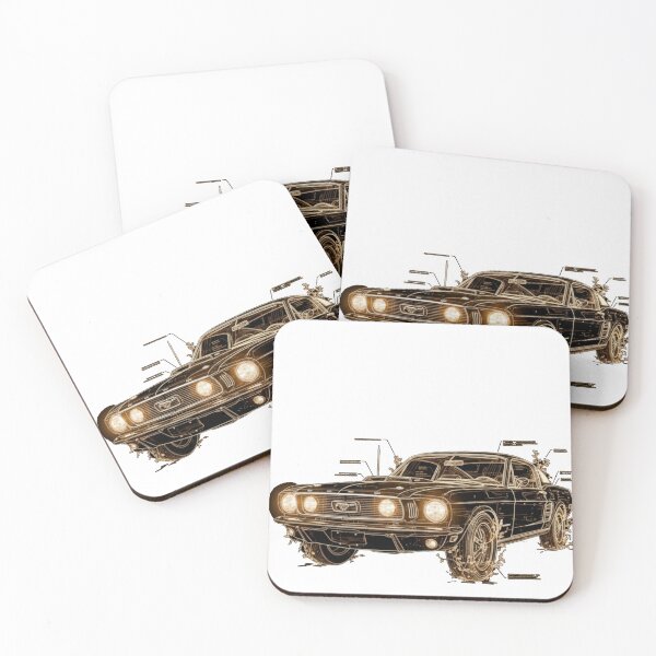 Item preview, Golden Vintage 1968 Mustang car designed and sold by MrLeam.