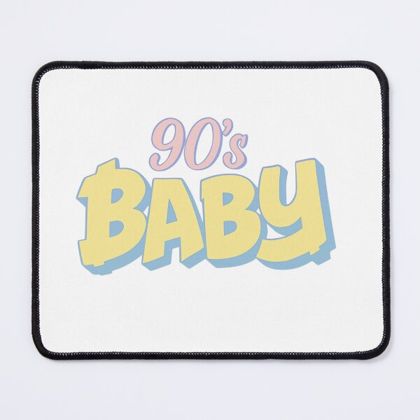 Item preview, 90’s Baby Retro Bubble Letters • Pastel Yellow & Blue Kidcore Y2K Aesthetic designed and sold by SirensSageStone.