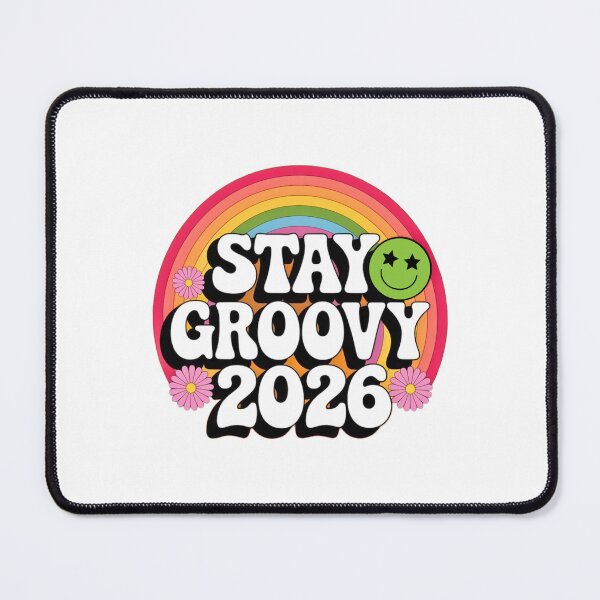 Item preview, Groovy New Year 2026 Retro Rainbow Aesthetic Design designed and sold by BunBuntheDog-.