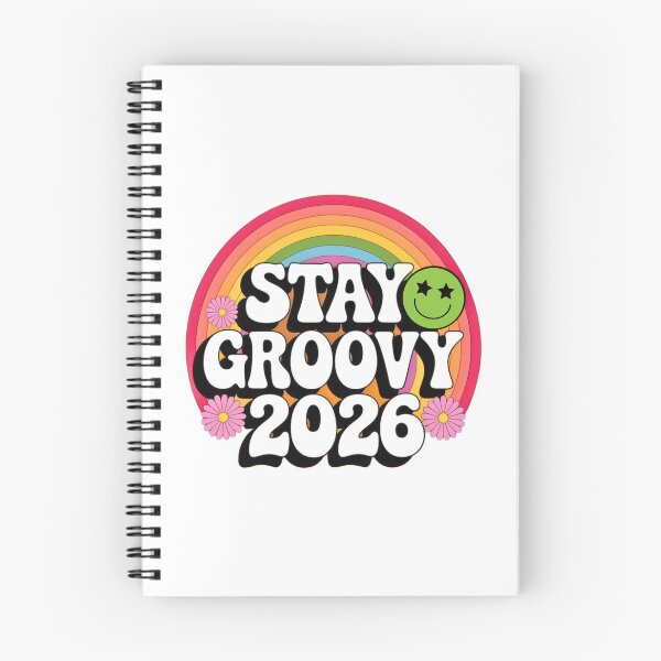 Item preview, Groovy New Year 2026 Retro Rainbow Aesthetic Design designed and sold by BunBuntheDog-.
